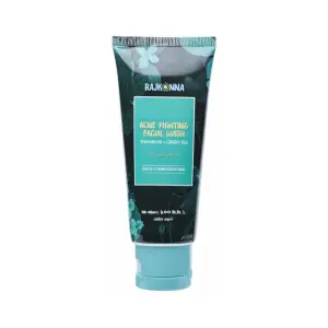 Rajkonna Acne Fighting Facial Wash (Thankuni + Green Tea)With Jojoba Beads- 100ml