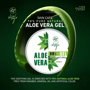 Skin Cafe Pure & Natural Aloevera gel 98%- 240ml