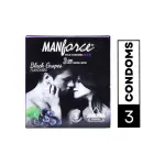 Manforce Black Graps Condom- 3pcs